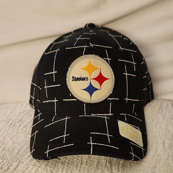 Reebok Retro Sport NFL Pittsburgh Steelers Stretchfit S/M Hat - New - Picture 1 of 11